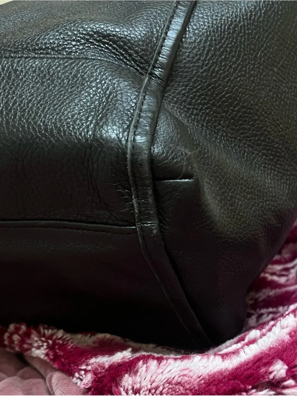 Coach Black Pebbled Leather Tote with Logo Plaque